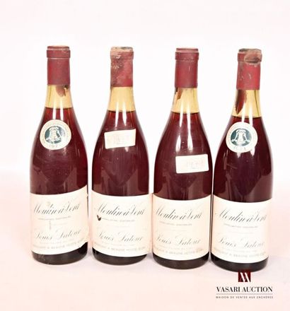 null 4 bouteilles	MOULIN A VENT mise L. Latour nég.		1971
	Et. un peu tachées. 2...