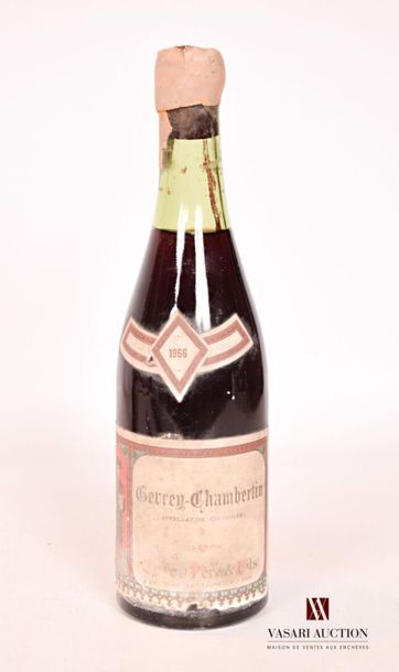 null 1 bouteille	GEVREY CHAMBERTIN mise Coron Père & Fils nég.		1966
	Et. fanée et...