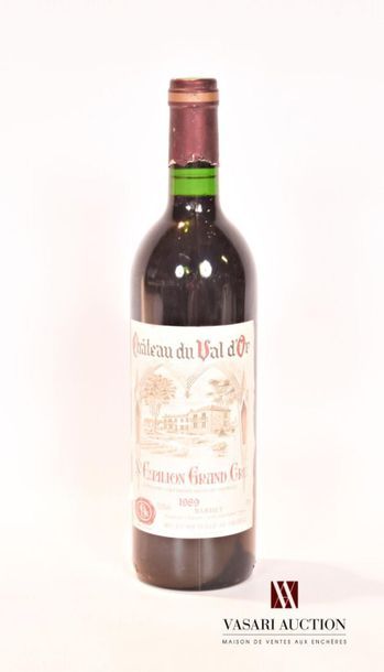 null 1 bouteille	Château du VAL D'OR	St Emilion GC	1989
	Et. un peu fanée et tachée...