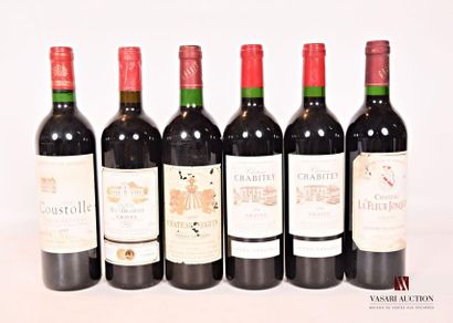 null Lot de 6 blles comprenant :		
1 bouteille	Château COUSTOLLE	Canon Fronsac	1995
1...
