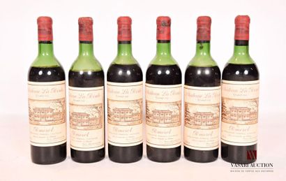 null 6 bouteilles	Château LA POINTE	Pomerol	1964
	Et. un peu fanées et un peu tachées....