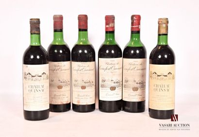 null Lot de 6 blles comprenant :		
4 bouteilles	Château TERREFORT QUANCARD	Bordeaux...