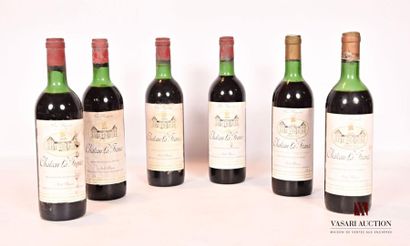 null 6 bouteilles	Château LA FRANCE	Bordeaux Sup.	
	2 blles de 1973, 4 blles de 1971.			
	Et....