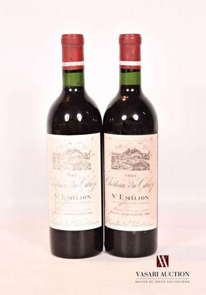null 2 bouteilles	Château DU CAUZE	St Emilion	1966
	Et. un peu fanées et un peu tachées....