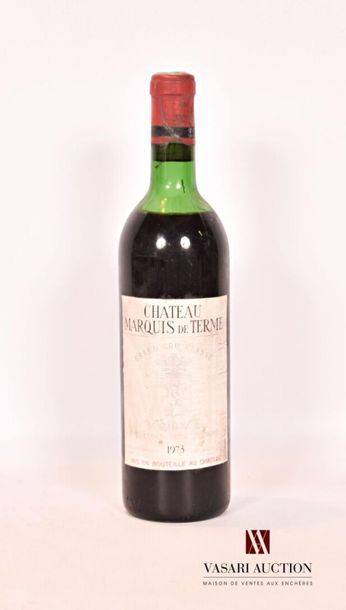 null 1 bouteille	Château MARQUIS DE TERME	Margaux GCC	1973
	Et. un peu tachée. N...
