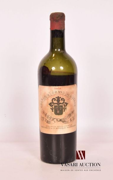 null 1 bouteille	GRESSIER GRAND POUJEAUX	Moulis	1954
	Et. tachée. N : bas épaule...