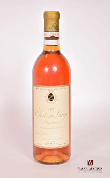 null 1 bouteille	Château LANGE	Sauternes	1970
	Et. un peu fanée. N : mi goulot.	...