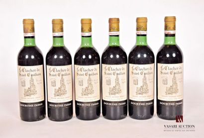 null 6 bouteilles	LE CLOCHER DE SAINT EMILION	St Emilion mise nég.	1970
	Et. un peu...