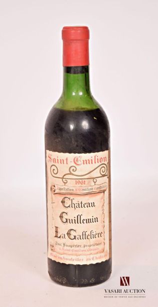 null 1 bouteille	Château GUILLEMIN LA GAFFELIÈRE	St Emilion	1961
	Et. un peu tachée...