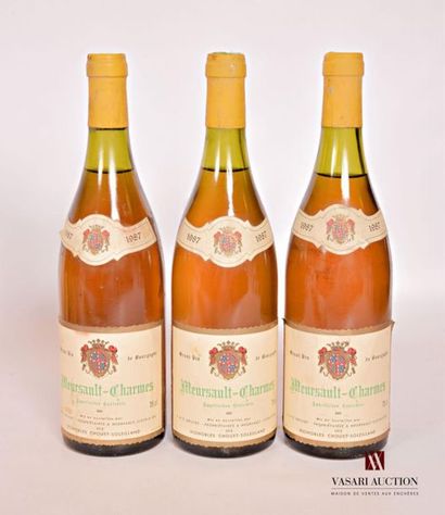 null 3 bottlesMEURSAULT CHARMES put Grillot Prop. (Vignobles Chout-1987
Soleilland)....