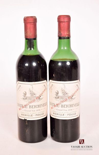 null 2 bouteilles	Château BEYCHEVELLE	St Julien GCC	1970
	Et. un peu fanées et tachése...