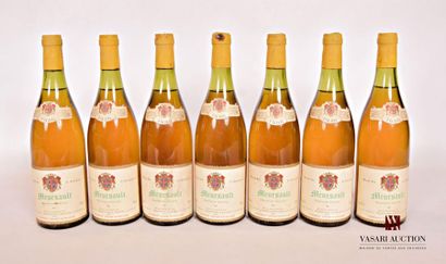 null 7 bouteilles	MEURSAULT mise Grillot Prop. (Vignobles Chouet-Soleilland)		1986
	Et....