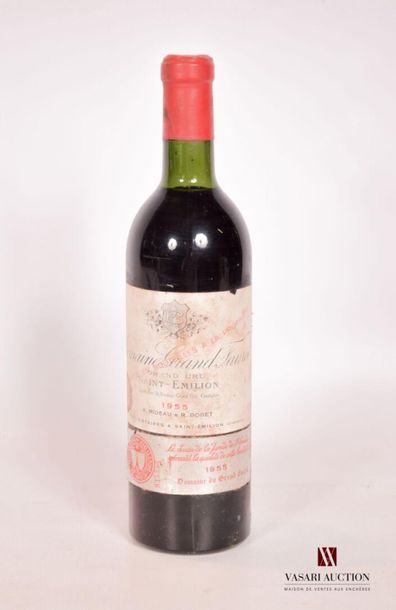 null 1 bouteille	DOMAINE DU GRAND FAURIE	St Emilion GC	1955
	Et. fanée et tachée...