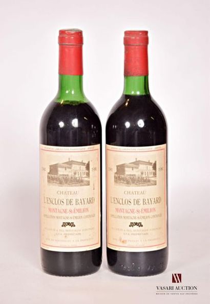 null 2 bouteilles	Château L'ENCLOS DE BAYARD	Montagne St Emilion	1981
	Et. tachées....