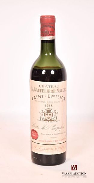 null 1 bouteille	Château LA GAFFELIÈRE NAUDES	St Emilion 1er GCC	1958
	Et. un peu...
