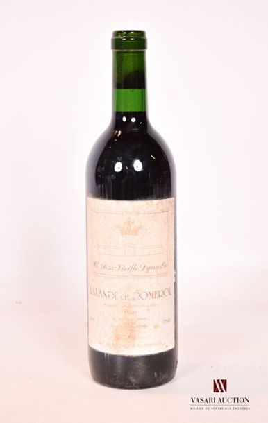 null 1 bouteille	Château VIEILLE DYNASTIE	Lalande de Pomerol	1990
	Et. très usée...