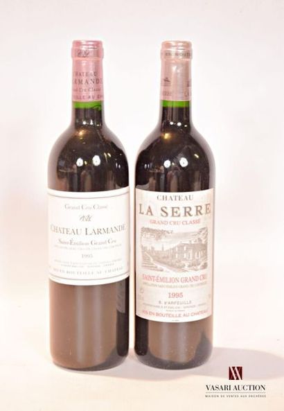 null Lot de 2 blles comprenant :		
1 bouteille	Château LARMANDE	St Emilion GCC	1995
1...