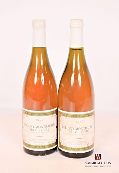 null 2 bouteilles	PULIGNY MONTRACHET 1er Cru mise C. Colbert nég.		1987
	Et. tachées....