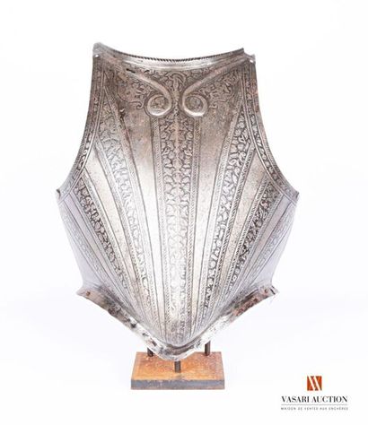 null Plastron à busc, known as "polichinelle", rich decoration very finely engraved...