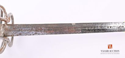 null Rapier, 105 cm blade, with gutter at the heel, signed ".CIO.KNEGT" on one side...