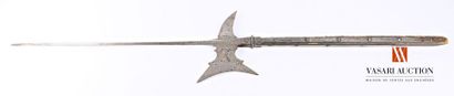 null Halberd iron with long estoc, long spike of square section, croc point and crescent...