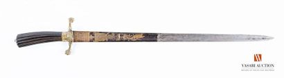 null Beautiful venery knife, blade of 43 cm, decorated with stag and wild boar hunting,...