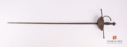null Taza rapier, single-branch donkey mount with two large straight quillons 30.5...