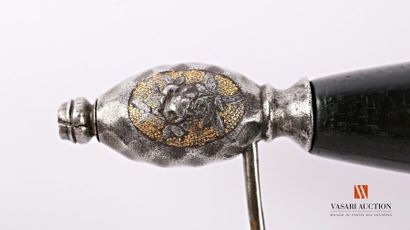 null Court sword, single-branch donkey mount, oval plate with studded decoration,...