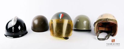 null Armée française : coque nue de casque F1, casque de moto, casque Guéneau de...