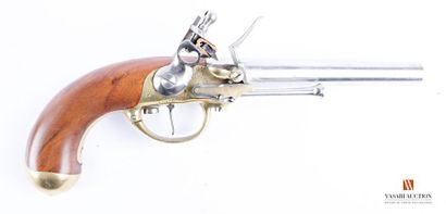 null Pistolet à silex modèle 1777, coffre laiton signé St Etienne et poinçonné 81...