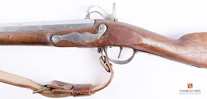 null Rifle of regulation type, lock of 175 mm, with transformed flintlock percussion,...