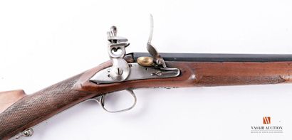 null Flintlock rifle, strong barrel of 118 cm, resulting from a regulation rifle,...