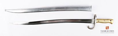 null Bayonet saber Mle 1866 for Chassepot rifle, fifteen strands brass grips, stamped...