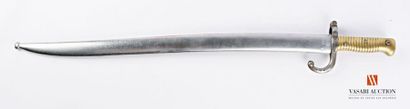 null Bayonet saber Mle 1866 for Chassepot rifle, fifteen strands brass grips, stamped...