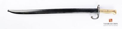 null Bayonet saber Mle 1866 for Chassepot rifle, 15-strand brass grips, stamped curved...