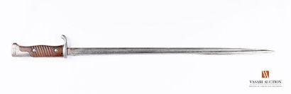 null Baïonnette Mauser modèle S98 deuxième type, poignée à plaquettes bois, lame...