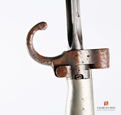 null Bayonet saber Mle 1886 M15 shortened for Lebel R.35 carabiner, nickel silver...