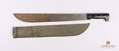 null Machette, model " N°37 ", 47 cm blade, black synthetic plates, riveted, khaki...