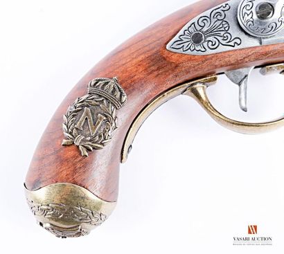 null Pistolet modèle an 13, fabrication moderne décorative XXème, TBE, LT 35 cm