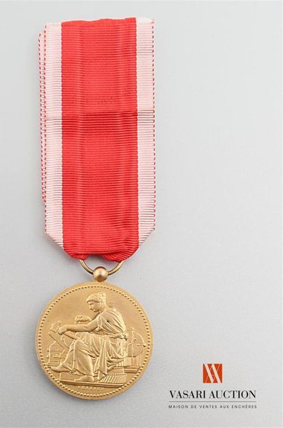 null Médaille de la société industrielle de Rouen, 37 mm, gravée par F.Chabaud, échelon...