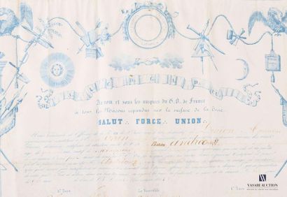 null Diploma of third degree served by the Respectable Lodge of St. John under the...