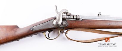 null Regulation rifle model 1867 transformed with snuffbox, lock in back marked "Mre...