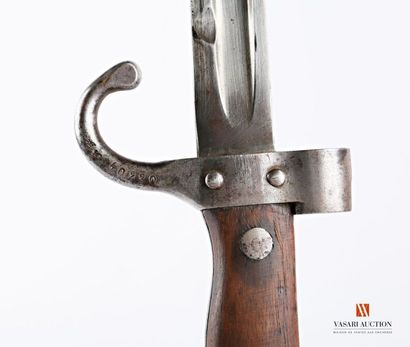 null Sabre-baïonnette Mle 1892 premier type pour mousqueton Berthier, poignée à plaquettes...