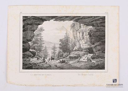  [SWITZERLAND] "St. Beat Cave - Die beaten Hohle", 19th century. Lithograph. Total...