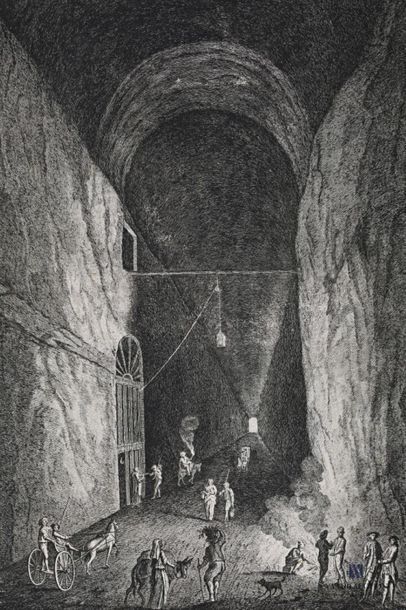 null [ITALIE]
Etienne Giraud (XVIIIe siècle.) : "L'interieur de la Grotte de Posilipe,...