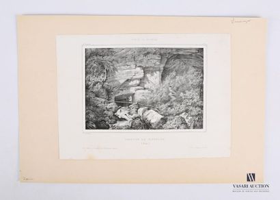 null [ISERE]
Victor Cassien (dessinateur) - C. Peyeron (lithographe) : "Grotte de...