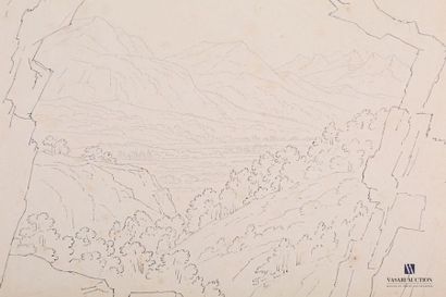 null [DRAWING - ISERE] French
school 19th century: "Vault in the mountain above Sassenage"....