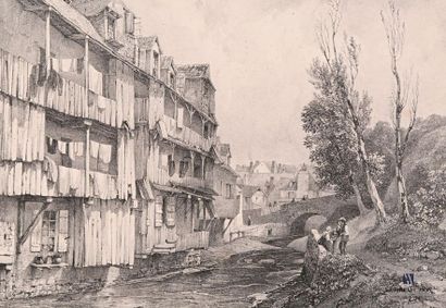 null [PYRENEES ATLANTIQUES]
Louis-Julien Jacottet (1806-1880) : "Pont de la Fontaine...
