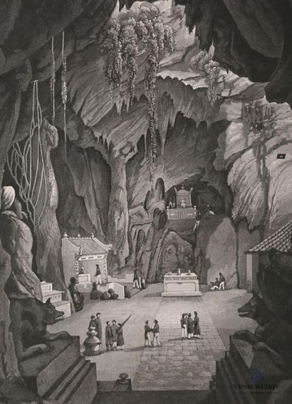 null [VIET NAM]
Sigismund Himely (1801-1872): "Pagoda in a Grotto at Touranne." Lithograph....