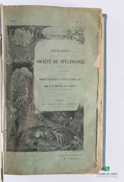 [SPELEOLOGY] Memoirs of the Caving Society. Volume I & II of n°1. (January 1896)...